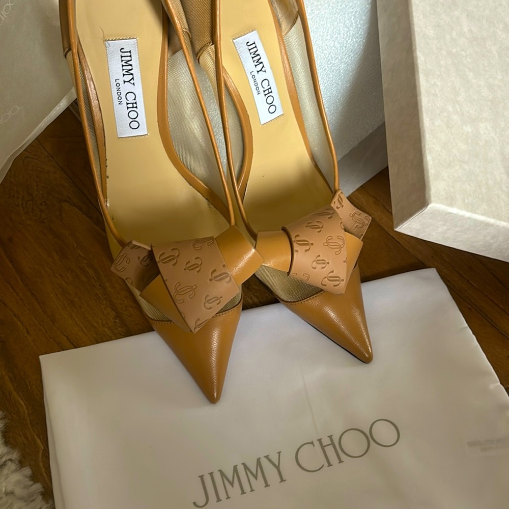 COPY - Jimmy Choo 85 mm Lani in Caramel (3 inch heel)